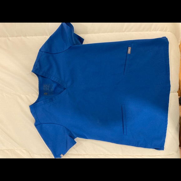 Figs Casma three pocket scrub top royal blue small - Picture 2 of 2